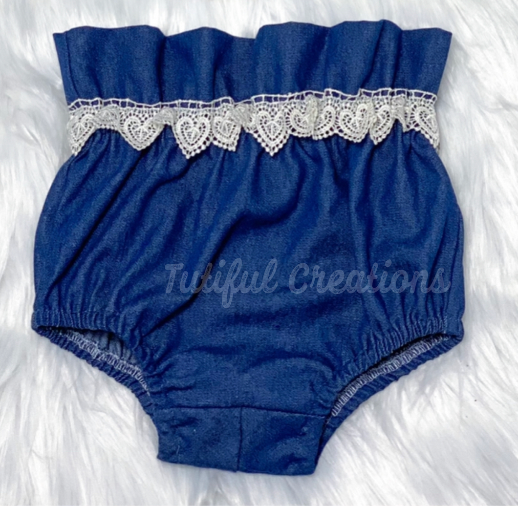 Denim  High Waisted Bloomers